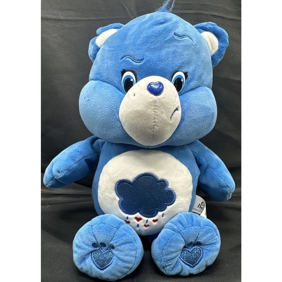 2002 Care Bears Grumpy Bear 12" Rare Plush Vintage Rain Cloud Tested and Works